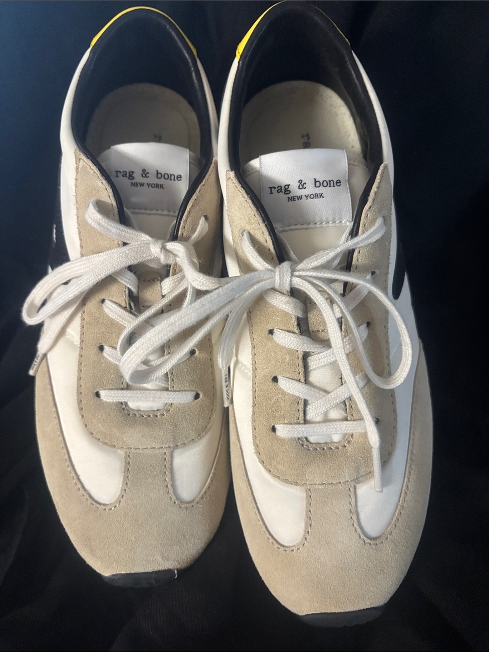 rag & bone White, Beige & Yellow Low-Top Sneakers